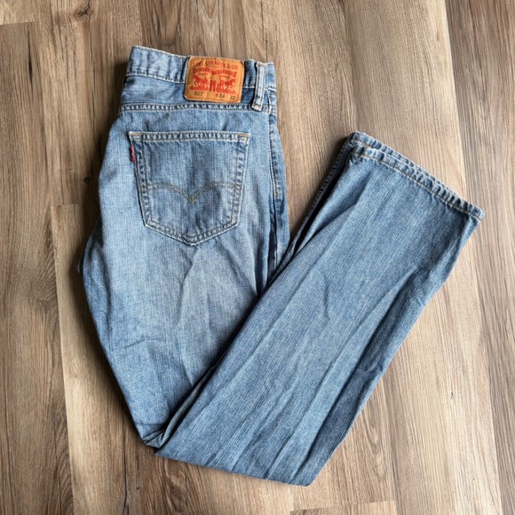 Levi's Other - Levis 527 Slim Bootcut Jeans Mens 34x32 Light Wash Blue Denim 100% Cotton